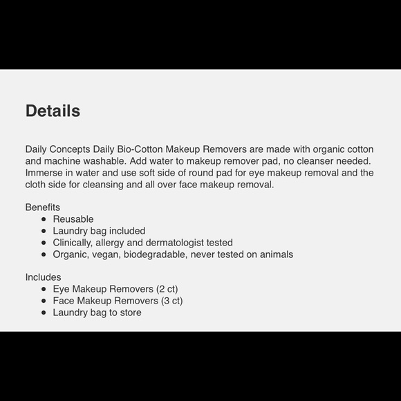 Daily Concepts Bio Cotton Makeup Removers - Picture 4 of 5